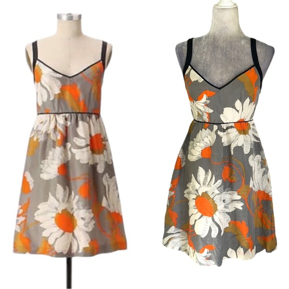 Anthropologie Moulinette Souers Grand Gazania Silk Floral Fit & Flare Dress - 2 - Picture 13 of 13